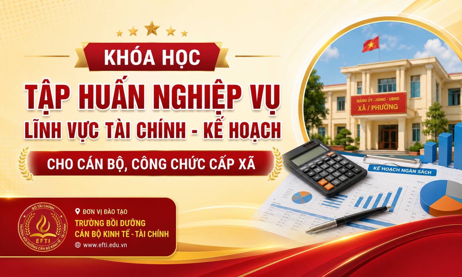Tập huấn nghiệp vụ lĩnh vực Tài chính – Kế hoạch cho cán bộ, công chức cấp xã NVTC-KH-CBCC