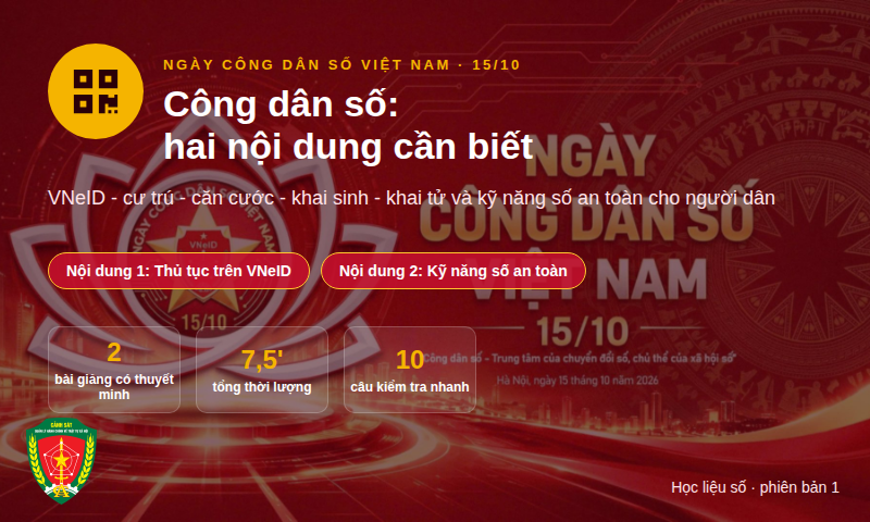 Những Điều Cần Biết Về VNeID - Cư Trú - Khai Sinh - Khai Tử VNeID01